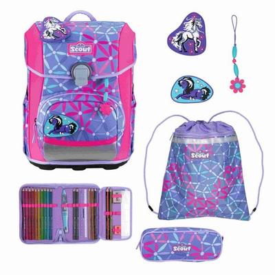 Scout Schulranzen Set Neo, Schulranzen Set, 4tlg, Pony Love