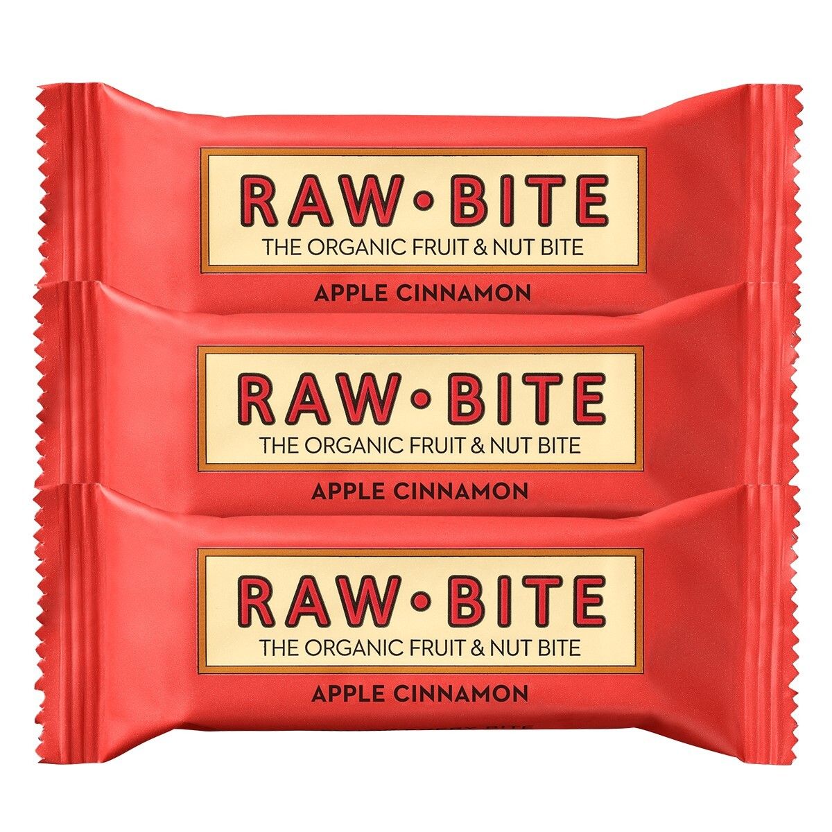 Rawbite Bio Riegel, Apfel-Zimt 3x50 g Riegel