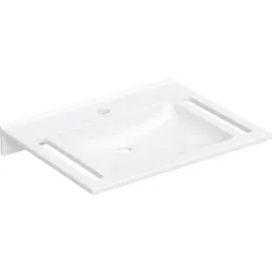 Geberit Publica WT, eckiges Design, mit Ausschnitten 70x55cm, mit Hahnloch, ohne...