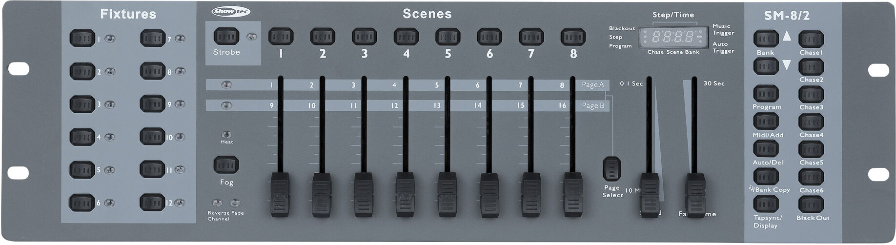 Showtec Sm-8/2 16-Kanal-Lichtpult