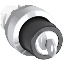 ABB M2SSK2-304 Schlüsselschalter, schwarz, Chrom Metall, zufällige Auswahl, der Schlüsselcodes 1SFA611281R3004