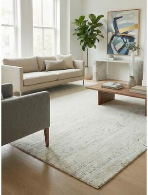EXQUISITE RUGS Montero Hand-loomed Wool/PET yarn yarn Ivory/Grey Area Rug.
