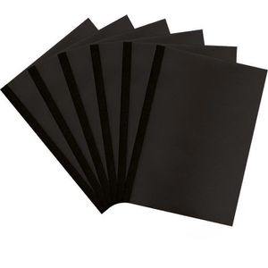 LMG Thermobindemappen A4, 2mm, 20 Blatt, Leder-Karton, schwarz, 50 Stück