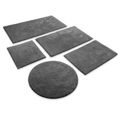 Badematte WECON HOME BASICS "Erik", grau (granit grau), H:20mm, Baumwolle, Badematten, Badematte, waschbar, rutschfest, sehr weich, strapazierfähig, pflegeleicht