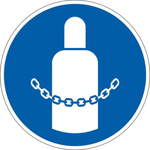 Gebotsschild Glasflaschen sichern Folie selbstklebend (Ø) 100mm ISO 7010 1St.