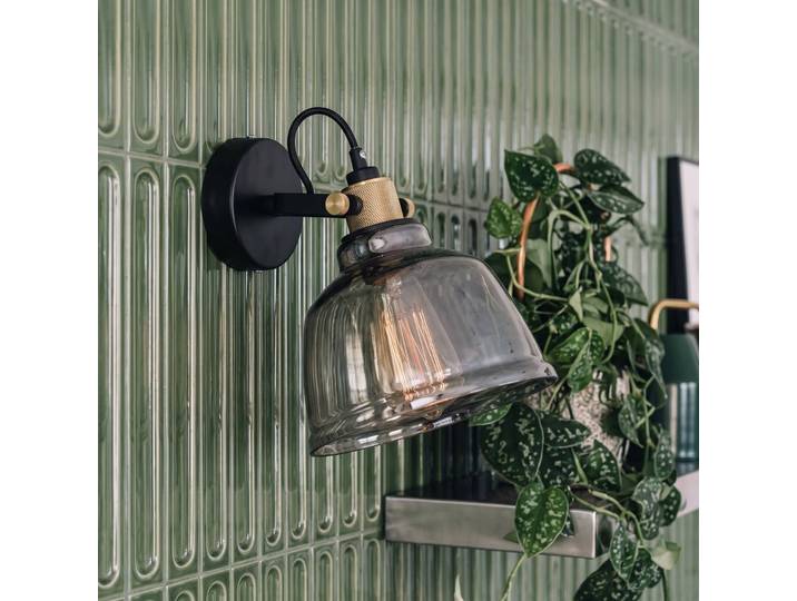 Maytoni Wandlampe Irving, dimmbar, alu / grau / zink, für Wohn- / Esszimmer, Glas, Vintage, Wandleuchte, Wandlampe Innen