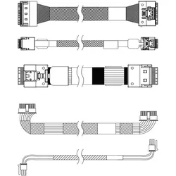 Lenovo ISG ThinkSystem Single CPU SR665/SR645 Internal RAID Adapter Cable Kit, Server Zubehör