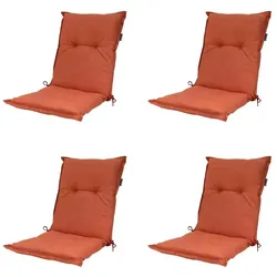 Auflage niedrig 4er-Set  Basic ¦ orange ¦ Maße (cm): B: 50 H: 6