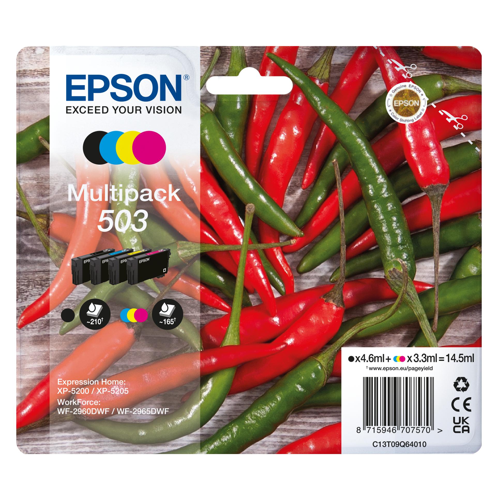 Epson 503 Multipack (BK, C, M, Y) (C13T09Q64010)