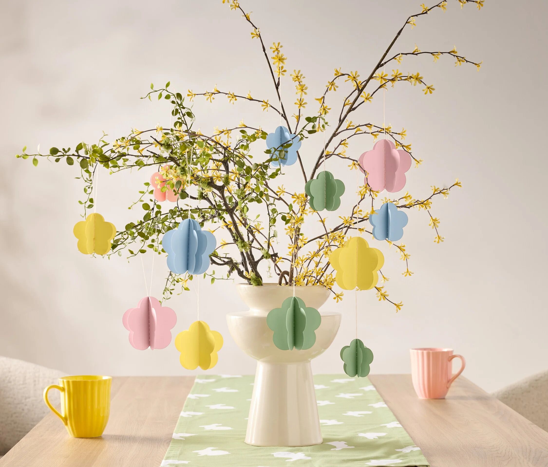 Tchibo - 12 Papier-Blumenanhänger - blau
