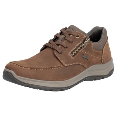 Sneaker RIEKER, Herren, Gr. 46, braun, Leder, Lederimitat, Schuhe Sneaker, Freizeitschuh, Halbschuh, Schnürschuh mit riekerTEX-Membran