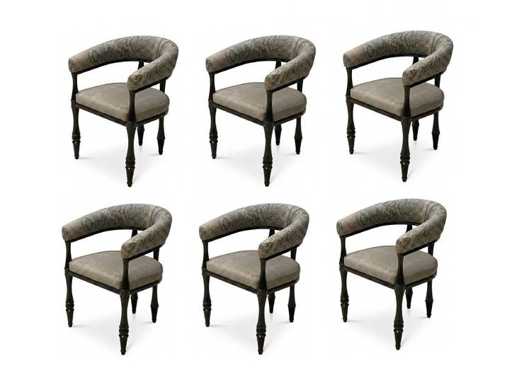 Xlmoebel Sitzgruppe 6er Set Elegante, Bequeme und Gepolsterte Esszimmerstühle, Made in Europa