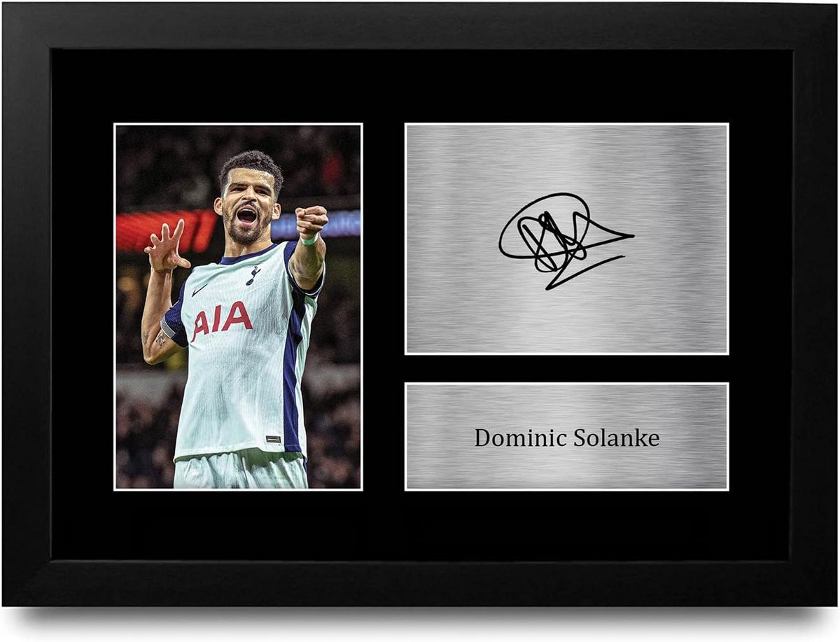 Ingelijste Gedrukte Foto Dominic Solanke Voetbal Herinnering - A4