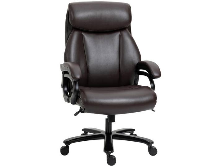 Okwish Drehstuhl 83/72/114-122 cm braun mit Schaumstoffpolsterung höhenverstellbar, Braun, Kunststoff, 83x122x72 cm, Büromöbel, Bürostühle, Drehstühle