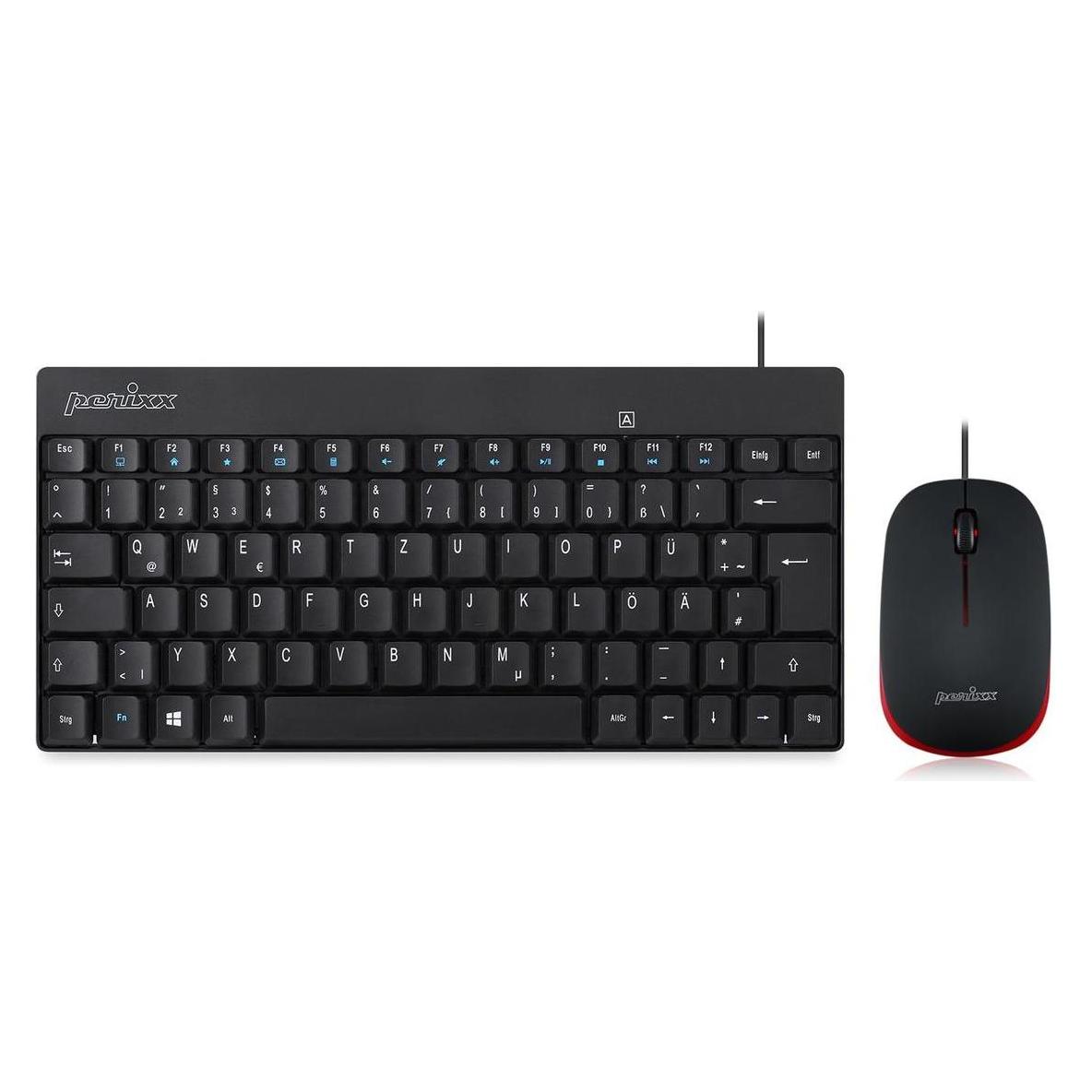 Perixx PERIDUO-212 Tastatur-und-Maus-Set (DE, Kabelgebunden) (11484)