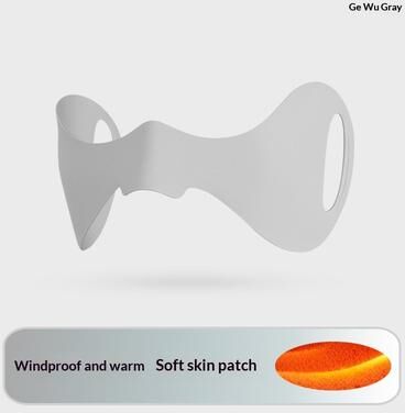 Handpicked Choices Windproof Anti Frost Nose Patch Winter Face Mask Thermal Cycling Ski Cold Protection Cover gray