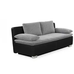 Schlafsofa Duett Stoff Grau, Schwarz Grau /