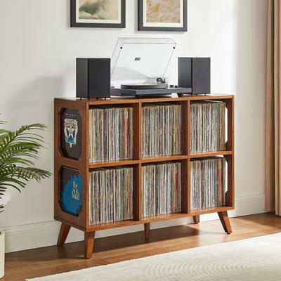 Crosley Furntiure Crosley Asheville 6 Cube Record Player Stand Wth Vinyl Storage