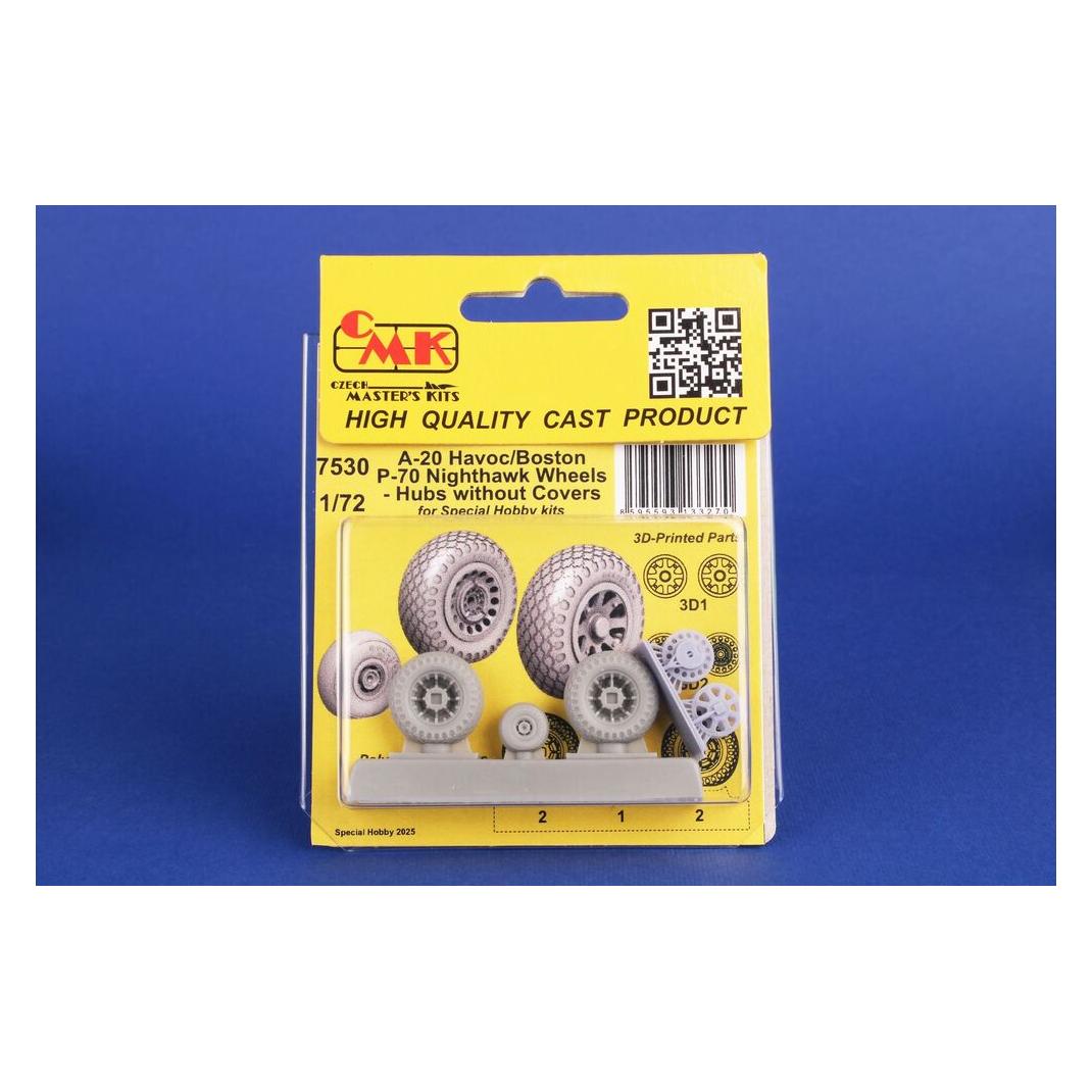 CMK A-20 Havoc/Boston/ P-70 Nighthawk Wheels/ Hubs without Covers for Special Hobby (129-7530)