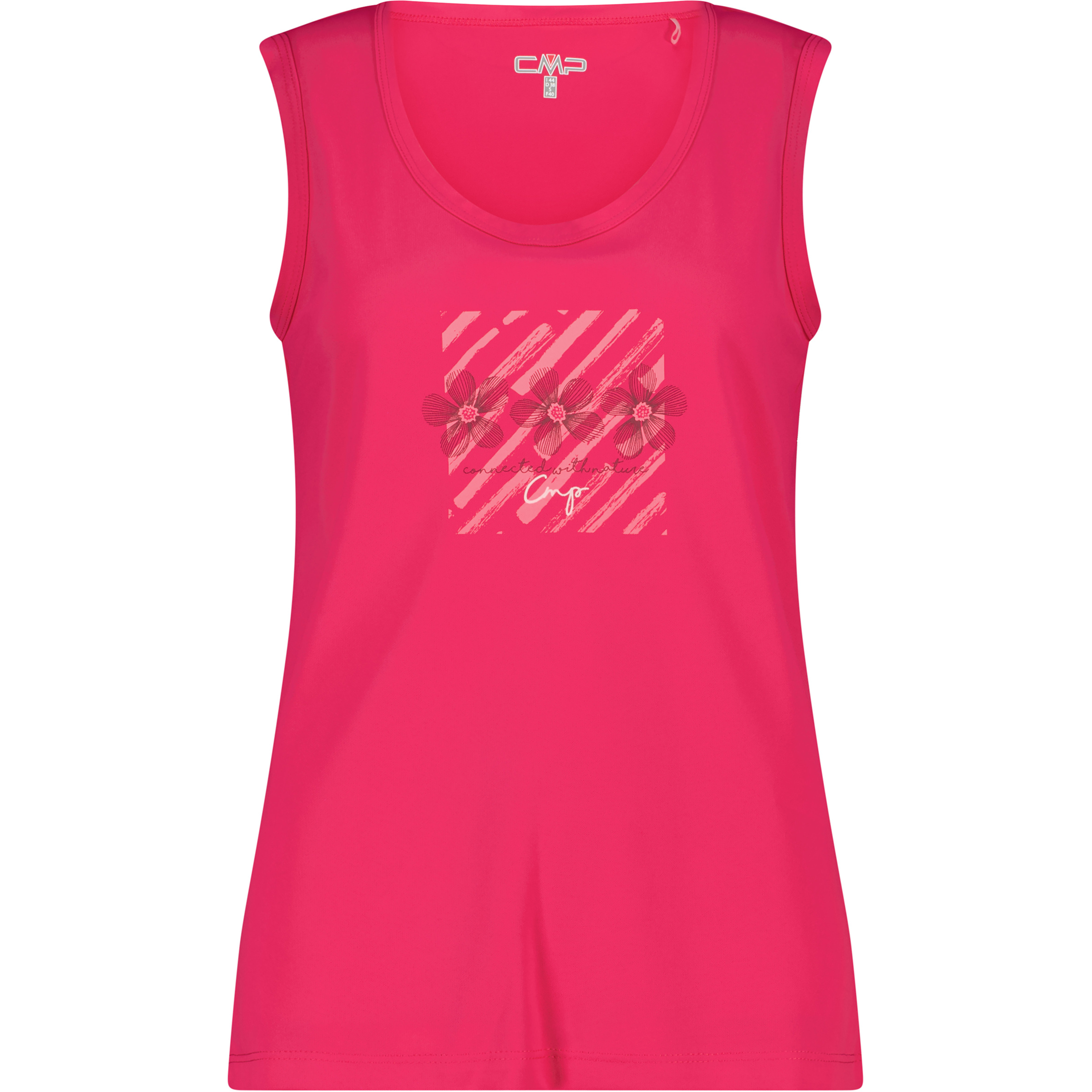 CMP Print Damen Tanktops pink Größe S Trekking Geruchsneutralisierend