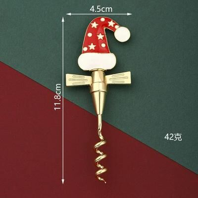 Uplift Essentials Christmas Festive Bear & Puppy Wine Bottle Opener Corkscrew red Hat