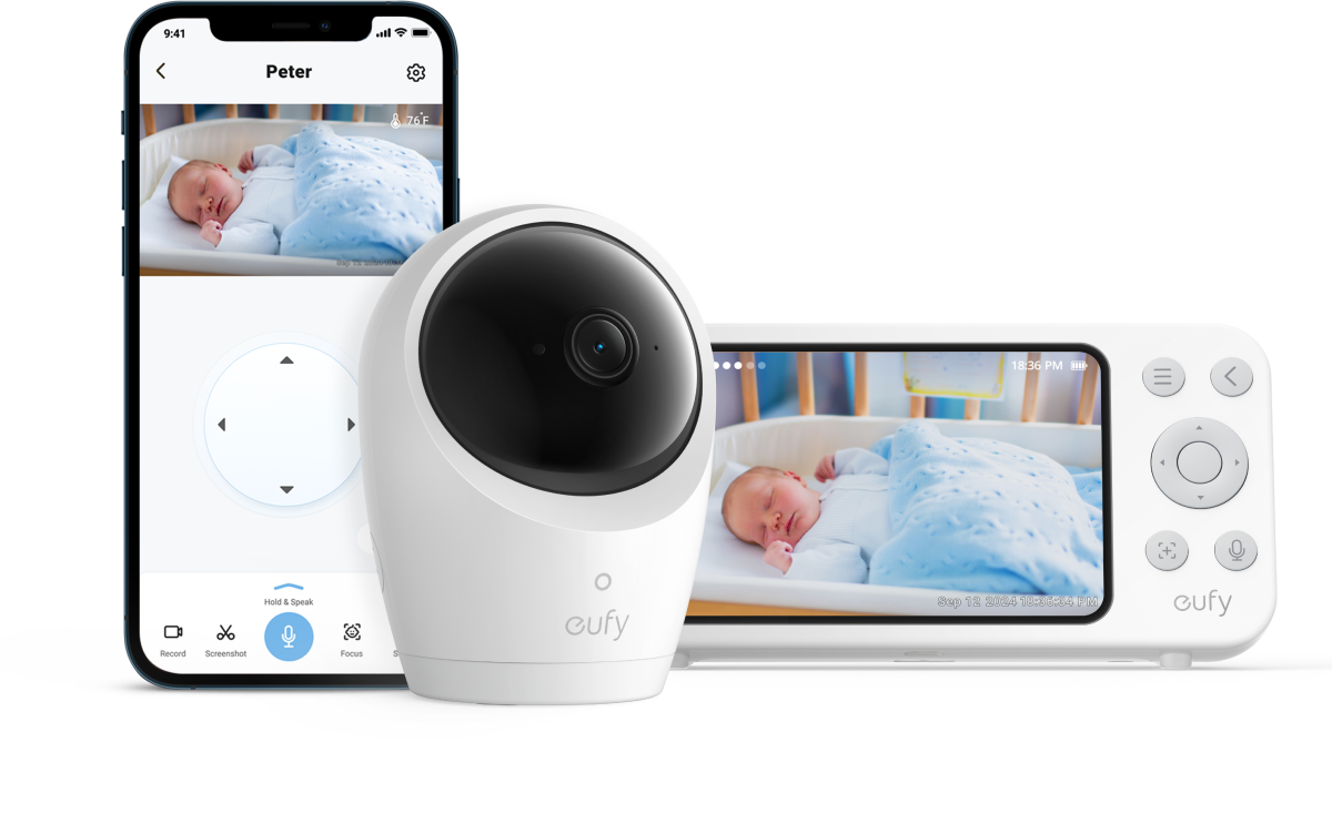 eufy E20 5" Smart Video Baby Monitor with 2K Pan-Tilt Camera medium