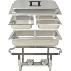 vidaXL Xamelville (4 Stück), Speisewärmer, Silber