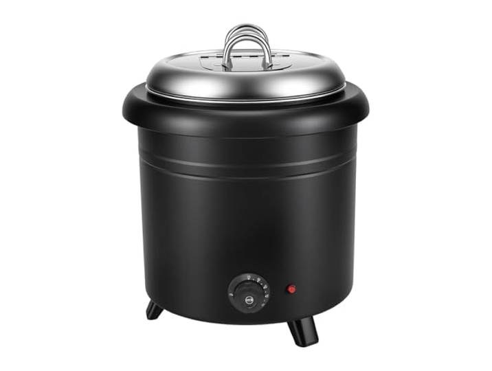 13L Suppentopf Elektrisch,Temperatur-Einstellbereich 30-85°C, Schwarz 400W Suppenkessel,36.5*44cm,mit 1.2m Netzkabels,für Buffets, Kantinen, Cafeterias, Hochzeiten, Abschlussfeiern, Banketten