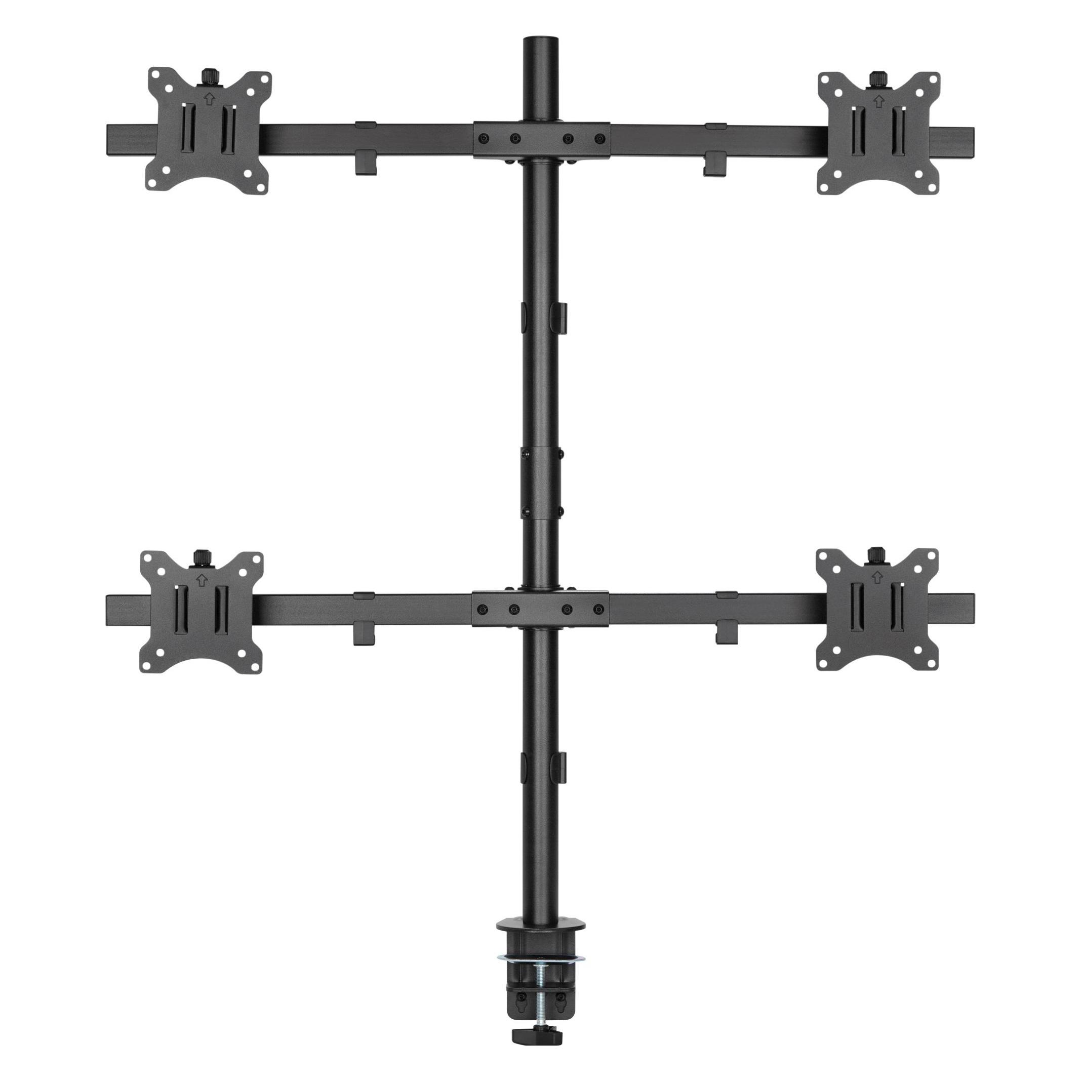 InLine Tischhalterung, für 4x LCD-/LED-Display bis 81cm (32"), max. 9kg, schwarz (Tisch, 32", 9 kg) (23108G)