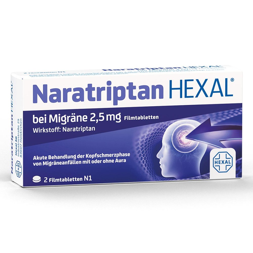 Hexal AG Naratriptan HEXAL® bei Migräne 2,5 mg Filmtabletten 09334719
