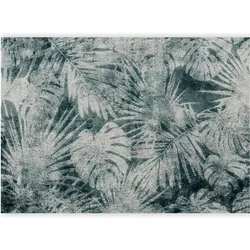 Artgeist, Tapete, Fototapete - Exotic nature in the jungle - floral landscape with leaves with patterns (400 x 280 cm)