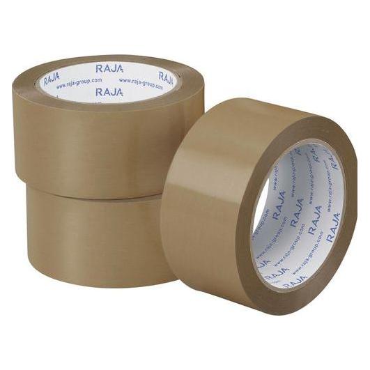 Rajapack Raja Verpackungsklebeband Braun 50 mm (B) x 66 m (L) PVC (Polyvinylchlorid) (50 mm) (ADH036R)