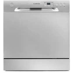 Klarstein Amazonia 8 Geschirrspülmaschine 1620 Watt 8 Maßgedecke 49 dB Silber-Metallic