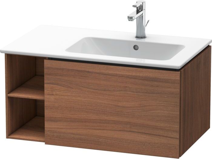 Duravit L-Cube Waschtisch-Unterschrank LC619207979 82x48,1x40cm, 1 Auszug, Becken rechts, nussbaum natur