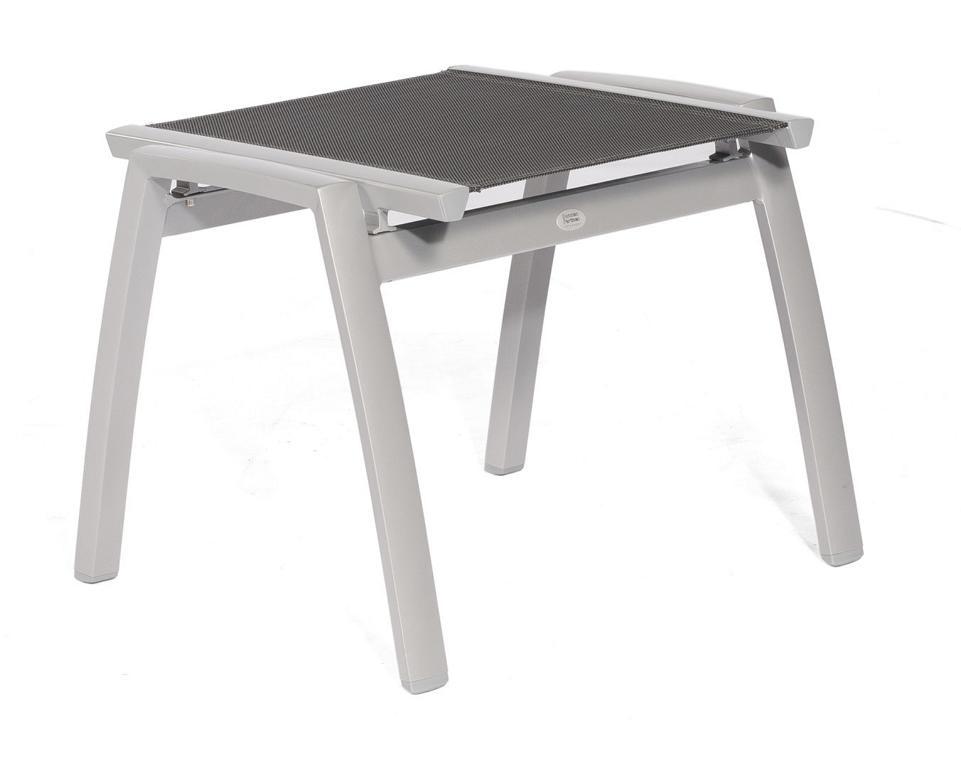 MUESING Hocker Star Alu-silber Textilgewebe silb er-schwarz SonnenPartner 16905976