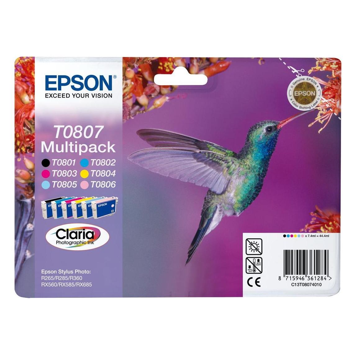Epson T0807 Claria Photographic (BK, C, LC, LM, M, Y) (C13T08074011)