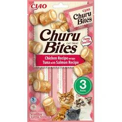INABA CAT Churu Bites Huhn mit Thunfisch und Lachs 3x10g