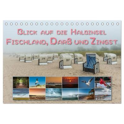 Blick auf die Halbinsel Fischland, Darß und Zingst (Tischkalender 2026 DIN A5 quer), CALVENDO Monatskalender
