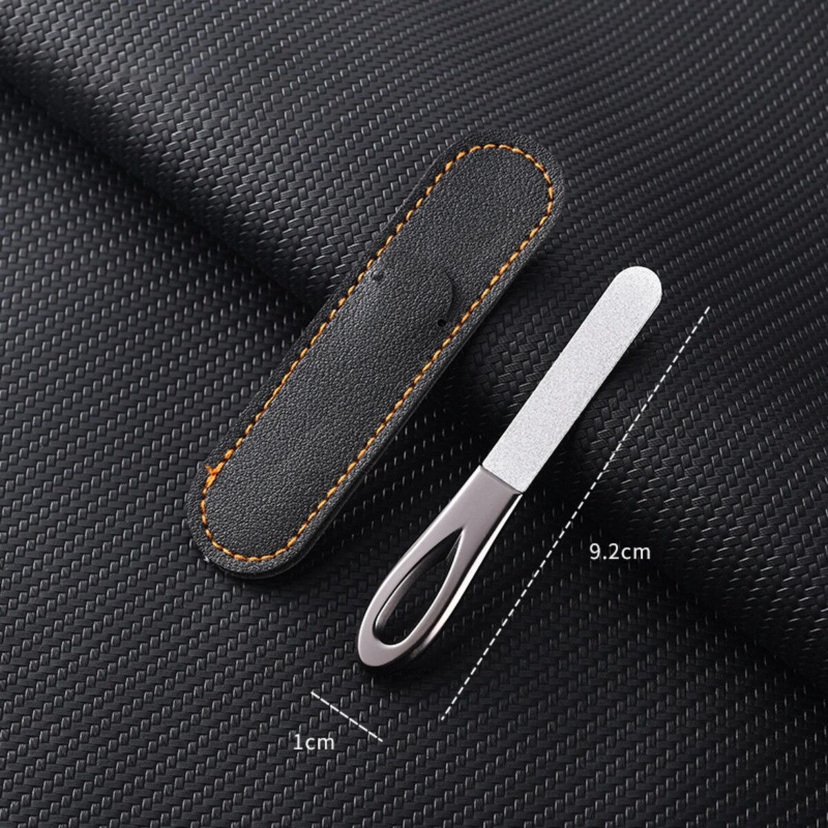 INF Lime à ongles en acier inoxydable 2 pièces - double-face avec pochettes de transport