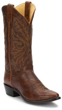 "Justin Boots Buck 13"" Round Toe - Mens 12 Brown Boot D"
