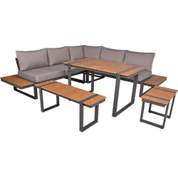 Garden Pleasure Ecklounge BELMIRA, Aluminium / Nonwood / Kissen 100 % Polyester