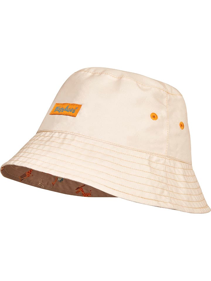Playshoes Wende-Sonnenhut in Beige/ Hellbraun - 55 cm