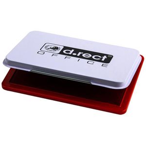 D.RECT Stempelkissen NO. 2, für Büro, rot, 11 x 7 cm, Metallgehäuse
