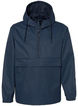 Independent Trading Co. EXP94NAW Men's Nylon Anorak Jacket in Classic Navy Blue size XL