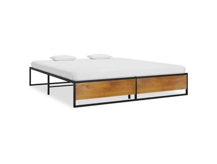 Cadre de lit - TMISHION - GXU - Métal Noir - 180x200 cm - Sommier à lattes inclus