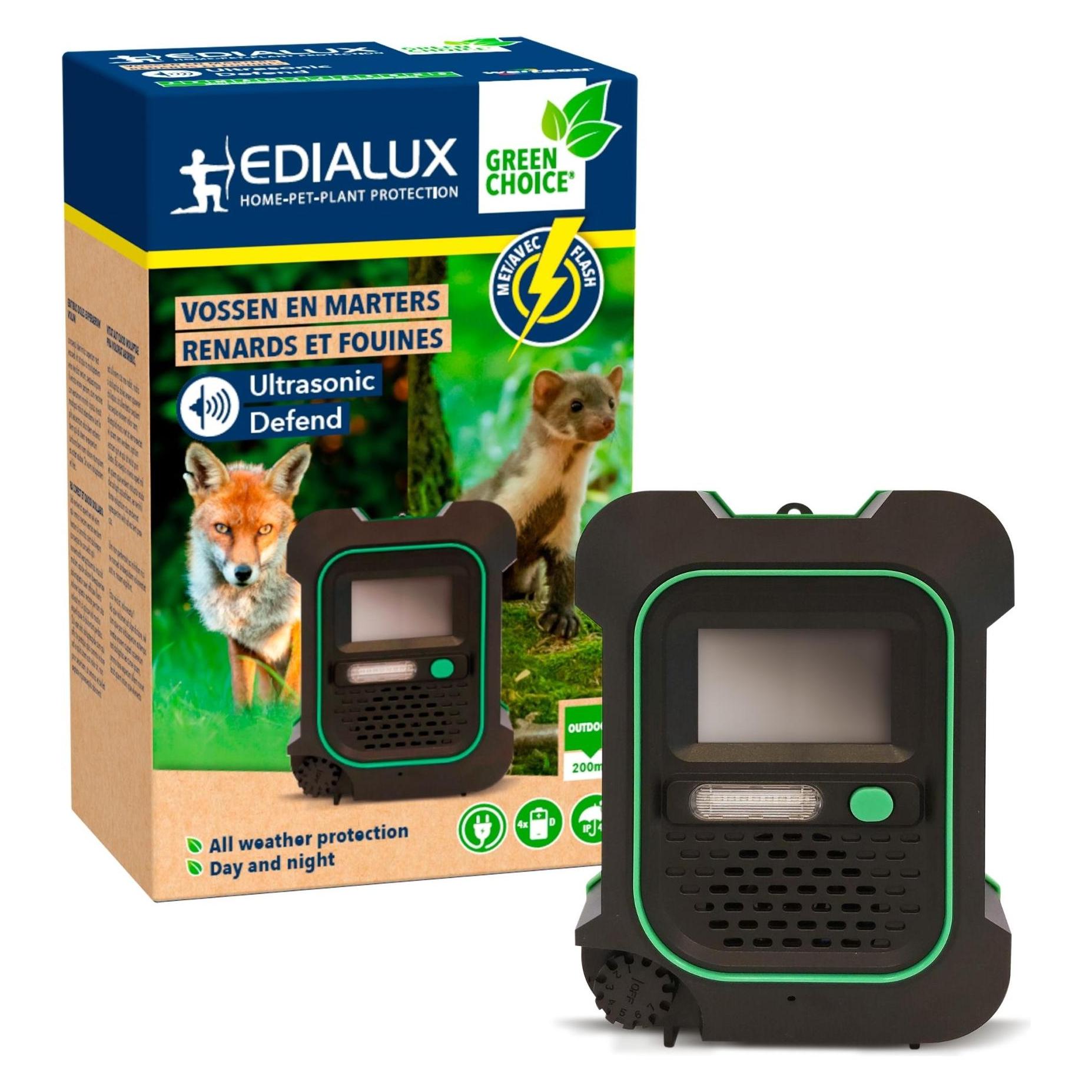 Edialux Ultrasonic Defend - F?chse & Marder, max. 200m?, mit Blitz (EDX-1112000100)