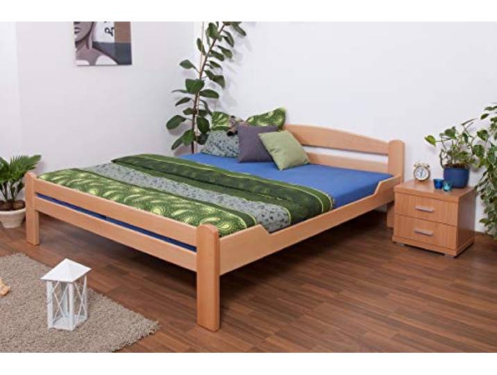 Doppelbett Easy Premium Line K4, 180 x 200 cm Buche Vollholz massiv Natur