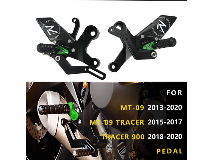 MTKRACING pour MT-09 13-20, MT-09 Tracer 15-17, Tracer 900 18-20, pédale de rehaussement réglable, pédale arrière, levier de vitesses, frein