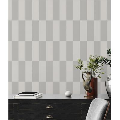 Vliestapete LIVING WALLS "LIMITED – Schachbrett Karo", grau, B:0,53m H:0m L:10,05m, Vlies, Tapeten, Großes Schachbrettmuster mit klarer Colorblocking-Optik