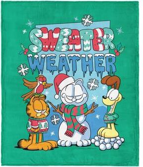 Northwest Nickelodeon Garfield Christmas Silk Touch Throw Blanket